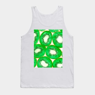 Watercolor kiwi slices pattern Tank Top